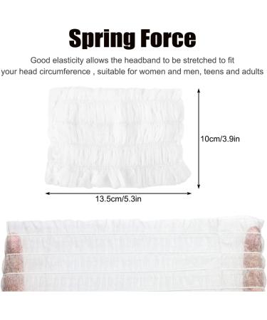 50 Pieces Disposable Headbands for Facials Non-Woven Spa Disposable Headbands Elastic Hair Wraps Disposable Headbands for Facials Soft Makeup Salon Skin Care Hair Band for Women Girls (White) - Buy Online on GoSupps.com