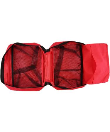 Red Empty First Aid Kit Bag for Travel & Home - Compact Survival Medicine Storage for Office, Car, Camping & Outdoors - Buy Online on GoSupps.com