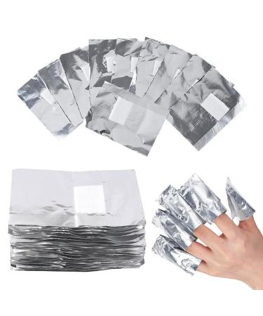 ZhangJJJJJJJ Pack of 100 foil sheets for gel nails with pre-attached lint-free cotton pads for manicures and pedicures