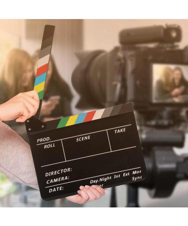 ANTEEKE 10x12inch Acrylic Movie Clapper Board Set - Film Clapboard for Decoration and Props - Buy Online on GoSupps.com