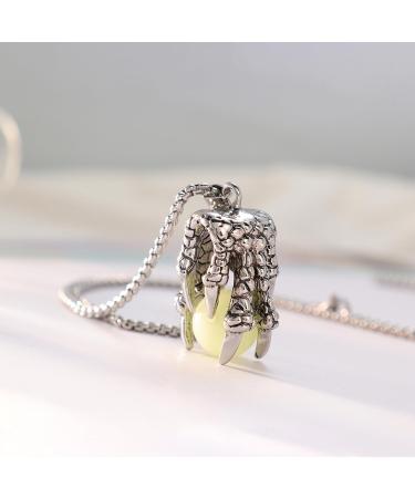 Oralgo Halenkette Dragonkette - Luminous Pearl Pendant Necklace with Natural Stones & Titanium Steel Charm Accessories - Buy Online on GoSupps.com