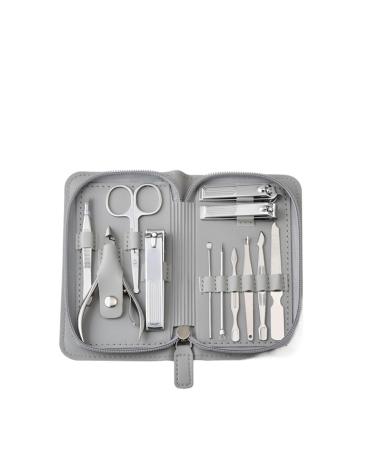 Stainless Steel Nail Clipper Set Beauty Tool Set with Portable Nail Art Tool Red Black Gray Nail Cutting (Color : C3)