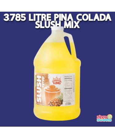 ZippySweets - 1 Gallon Pina Colada Slushie Syrup 5:1 Concentrate with Bonus Mixing Guide for Slushie Machine Ideal for Home and Commercial Slushy Machine Use Perfect for Refreshing Beverages at Parties and Events - Buy Online on GoSupps.com