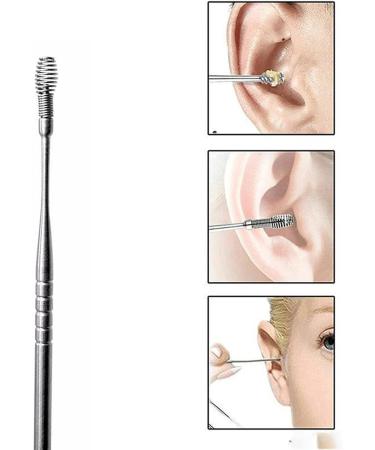 Buy TARVIT Earwax Removal Spiral Tool | 360 Portable Stainless Steel Earpick for Effective Ear Care - Buy Online on GoSupps.com
