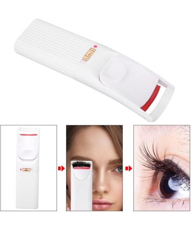 Qukaim Heated Eyelash Curler Heated Eyelash Curler Handheld Electric Mini Intelligent Temperature Control Styling Eyelash Curler Long-Lasting White - Buy Online on GoSupps.com