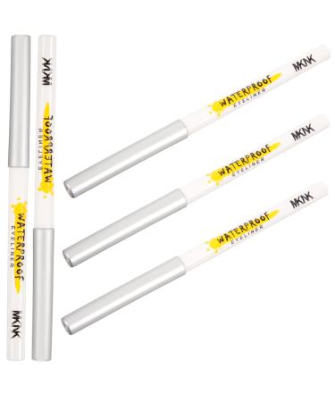CANIGHT 5pcs White Lying Silkworm Pen Women Cosmetics Matte Eye Shadow Pencil Eyeshadow Stick Makeup Pen Abs