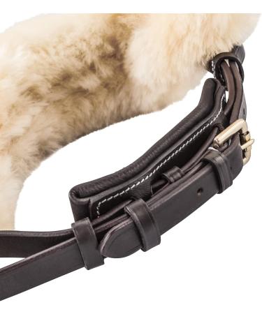 SUNRIDE Swedish Bridle Oxford with Reins - Soft Genuine Leather & Fur Adjustable Anatomical Design (Full Brown) - International Shipping Available - Buy Online on GoSupps.com