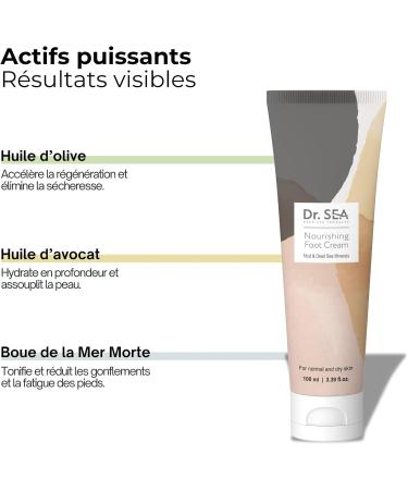 DR. SEA - Cr me Pieds Nourrissante la Boue de la Mer Morte & Huiles Naturelles - R paratrice & Hydratante - 100ml - Buy Online on GoSupps.com