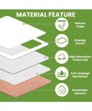 20 Pcs Castor Oil Pack Wrap - Self-Adhesive Organic Cotton | High Absorbent Flannel | 8.2x6.3in | No Wash | Perfect for Men & Women - Buy Online on GoSupps.com