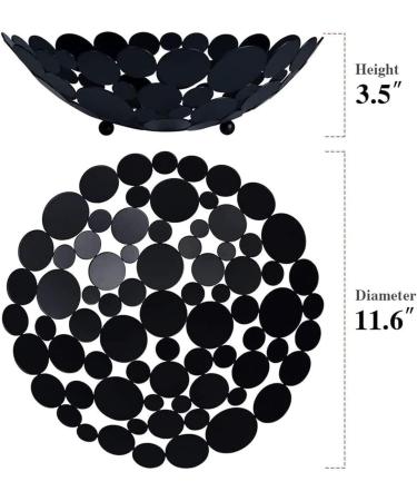Kitchen Countertop Fruit Rack Fruit Basket Metal Fruit Basket Round Fruit Bowl for Kitchen Table Large Fruit Holder Stand for Vegetable Bread Candy and Household Storage Fruit Trays (Color : Black - Buy Online on GoSupps.com