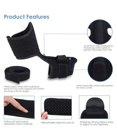 TOPINCN Ankle Brace - Foot Drop Night Splint Orthotic Support for Fracture & Sprain Injury with Massage Wrap - Shop Internationally - Buy Online on GoSupps.com