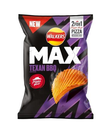 Walkers Max Pizza Hut Texan BBQ Sharing Crisps 140g