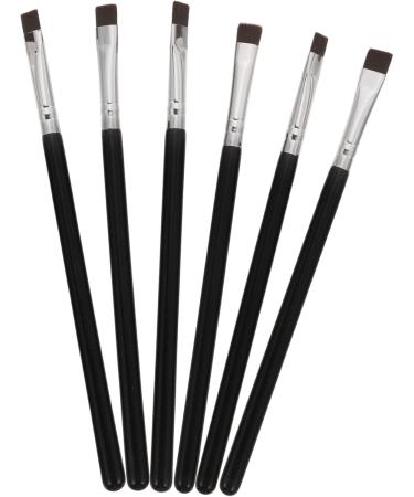Baluue 24 Pcs Flat Eyebrow Brush Fine Eyeliner Brush Eye Brush Makeup Eye Lash Brush Black Wooden Handle - Buy Online on GoSupps.com