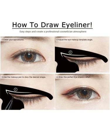 Cat Eyeliner Guides Easy Quick Makeup Tool Eye Liner Stencils Templates Black Stylish Clever - Buy Online on GoSupps.com