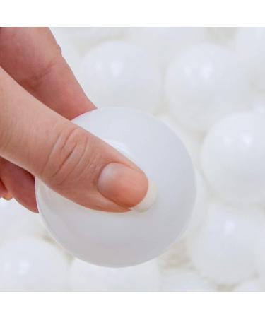 LittleTom 50 Plastic Baby Balls - 5.5cm Ball Pit Play Balls for Kids - White | International Shipping Available - Buy Online on GoSupps.com