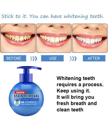 NVYUE Press Toothpaste Baking Soda Whitening Toothpaste - Stain Removal & Cleaning Power, Fluoride-Free (Blueberry Flavor) - Buy Online on GoSupps.com