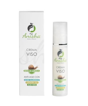 MyAnisha Bava Lumaca Face Cream with Hyaluronic Acid Coenzyme Q10 and Aloe Vera Gel by MyAnisha | Facial Moisturizer 50 ml | Dermatologically Tested