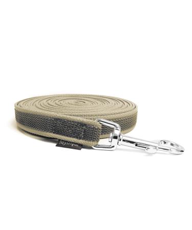 Mystique Rubberized towline 20mm with hand loop standard carabiner beige 20m 20m Beige
