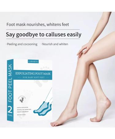 Foot Mask - 4 Pairs Peeling & Moisturizing Socks for Dry Cracked Feet | Spa Treatment for Men & Women | Gentle Corn Removal - Buy Online on GoSupps.com