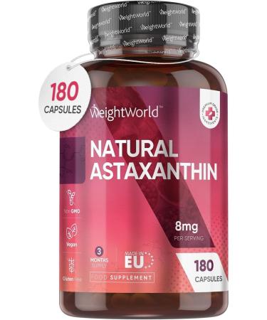 Astaxanthin 8mg (180 Vegan Capsules) High Strength Antioxidant Supplement