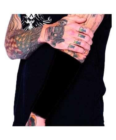 Tat2X Ink Armor Premium Forearm 9" Tattoo Cover Up Sleeve - No Slip Gripper - U.S. Made (single forearm tattoo cover up sleeve) X-Large/2X-Large (Pack of 1) Black
