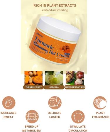 Turmeric Hot Cream Turmeric Body Building Cream Turmeric Slimming Hot Cream Fat Burning Cream Anti-cellulite Full Body Slimming Cream Skin Tightening Cellulite Body Lotion - Buy Online on GoSupps.com