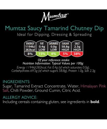 Mumtaz Saucy TAMARIND Chutney Dip 295g Ideal For Dipping Dressing & Spreading. - Buy Online on GoSupps.com