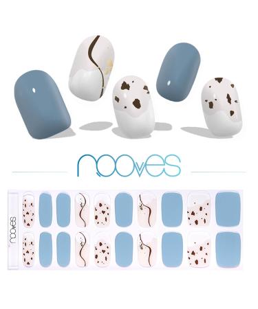 NOOVES NOOVES Enigma Veil Pack of 20 Premium Semi-Cured Nail Gel Sheets with 1 Nail File and 1 Vegan Orange Stick