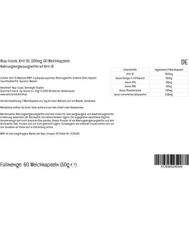 Now Foods Krill Oil 1000mg - High Dose EPA, DHA, Astaxanthin, 60 Softgels | Laboratory Tested, Soy Free, Gluten Free, Non-GMO - Buy Online on GoSupps.com