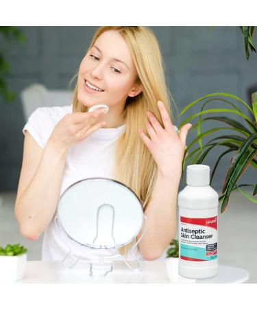 Leader Antimicrobial Skin Cleanser - Chlorhexidine Gluconate 4% Solution Soap for Home & Hospital - 8 Ounce - Buy Online on GoSupps.com