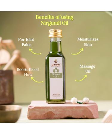 Nirgundi Oil (Vitex Negundo) - 3.38 FLOz | Pure Herbal Wellness | Soothing Natural Care | Traditional Ayurvedic Formula - International Shipping Available - Buy Online on GoSupps.com