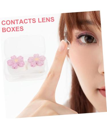 Solustre Contact Lens Container Set - Travel Eye Care Case for Glasses & Lenses - Violet 7x4.5x2.5cm - Buy Online on GoSupps.com