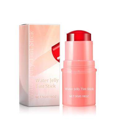 Water Jelly Tint Stick Blush lip gloss stick Milk Cooling Water Jelly Tint Lip Gloss Sheer Lip & Cheek Stain Milk Jelly Tint Jelly Blush Stick Long Lasting Jelly Texture Moisturising (#1 Coralline Color)
