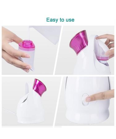 Nano Ionic Facial Steamer - Pink | Hydrating Hot Mist for Deep Cleansing & Pore Opening - Buy Online on GoSupps.com