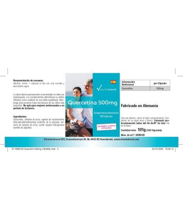 Quercetin 500mg Capsules - High Dose 120 Vegan Antioxidant Capsules - Made in Germany | Vitamintrend  - Buy Online on GoSupps.com