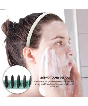 6 Pieces Teeth Comb Headband Fashion Hair Band Non-slip Hair Hoops Soft Satin Hair Hoop Hair Accessories Multi - Buy Online on GoSupps.com