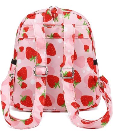YiXiamo Cute Mini Lightweight Water-Repellent Strawberry Backpack for Girls and Adults - Buy Online on GoSupps.com