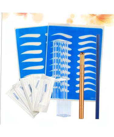 SOESFOUFU Storage Box Kit Semi-permanent Skin Microblading Storage Practice Eyebrow Pen Golden Manual with Pencil Storage Boxes - Buy Online on GoSupps.com