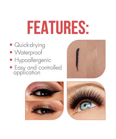 Duo Adhesives 2-in-1 Brush On False Eyelash Adhesive - Dual-Ended Clear & Dark Formula for Strip Lashes - 0.18 oz 1-Pack - Buy Online on GoSupps.com