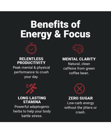 Wilderness Athlete Energy & Focus - Natural Caffeine Energy Booster for Men & Women | Low-Carb Zero Sugar Drink Mix - 30 Servings (Tropical Fusion - Buy Online on GoSupps.com