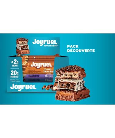 JOYFUEL Variegated box of 12 protein bars of 55 g. Discover the collection of JOYFUEL milk chocolate bars black or white 2 - Buy Online on GoSupps.com