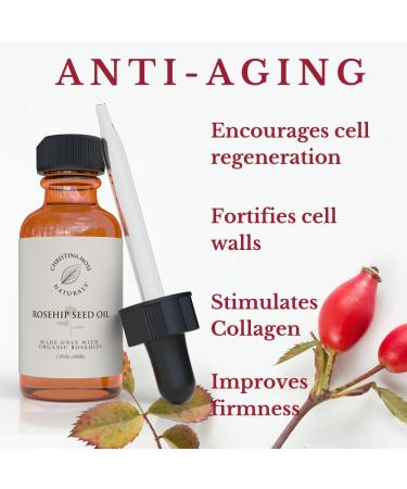 100% Organic Rosehip Oil - Pure Virgin Cold-Pressed Face Hair & Body Oil Rich in Omega 3 6 9 for Soft Renewed Skin & Hair - Buy Online on GoSupps.com