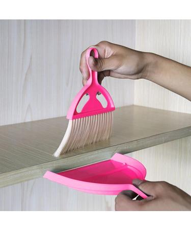 Desktop Cleaning Brush Small Broom Counter Duster with Hand Brush/Broom Bristles Light Weight Used for Cleaning Bathrooms Terraces Kitchens Walls and Decks Red - Buy Online on GoSupps.com