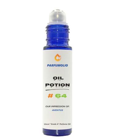 Oil Potion # 64 Inspired by Aventus Replica Fragrance Unisex Uncut Grade A Fragrance Body Oil Dupe Concentrated Long Lasting Roll-On 10ml / 0.33 oz