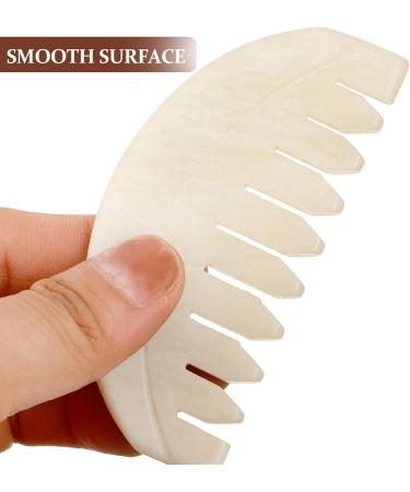 Nolitoy Jade Scalp Massage Comb - Wide Tooth Gua Sha Head Massager | Best Hair Accessories for Women & Girls - Buy Online on GoSupps.com