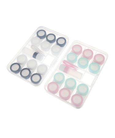 Solust 6 sentences contact lens container clothes racks for dolls contact lens-tweezettes kit travel case for contact lenses glass beads Heated curls plastic macaron storage box as shown x 3 pieces 16x10cmx3pcs