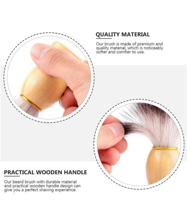 Fomiyes Wooden Handle Razor Brush - Premium Beard Care & Shaving Accessories for Men | Synthetic Fiber Shaving Foam & Grooming Tools - Buy Online on GoSupps.com