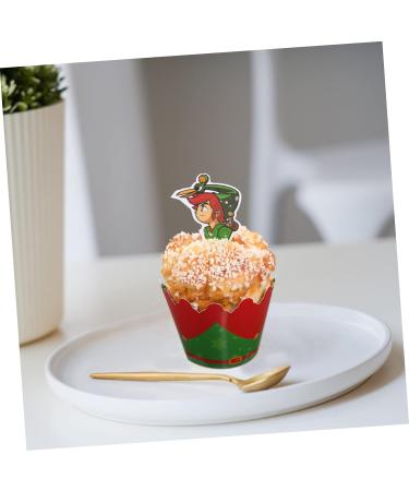 Christmas Decorations 1 Set Cupcake Christmas cake topper fruit cake christmas decor fruit decor holiday cake pick filigree cupcake wrapper snowman cupcake topper Xmas Ca - Buy Online on GoSupps.com