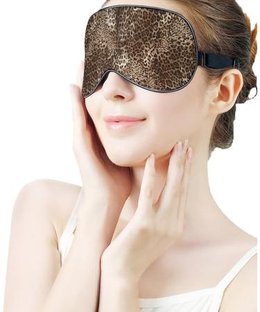 Leopard Animal Print Sleep Mask for Women | Adjustable Eye Shades with Elastic Strap - Best Sleep Accessory - Buy Online on GoSupps.com