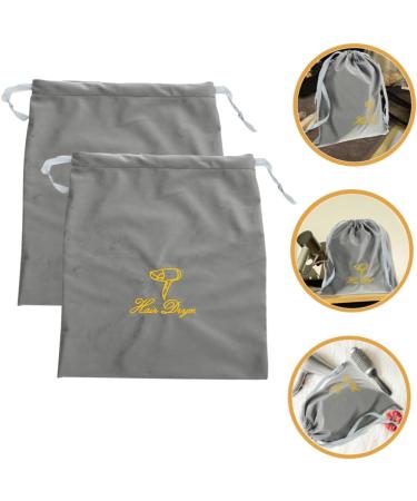 MUSISALY 2pcs Hair Dryer Carrying Bags Hair Dryer Drawstring Bags Fabric Drawstring Storage Bag 35.00X30.00X0.50CM Grey - Buy Online on GoSupps.com